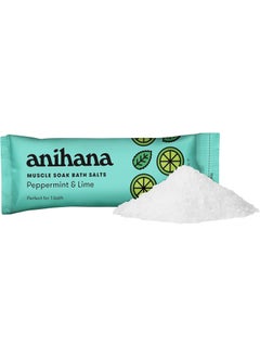 ANIHANA Relaxing Bath Salts Muscle Soaking Aid with Coconut Oil Helps Ease Aches and Pains Relaxing Peppermint  Lime Scent 15pk