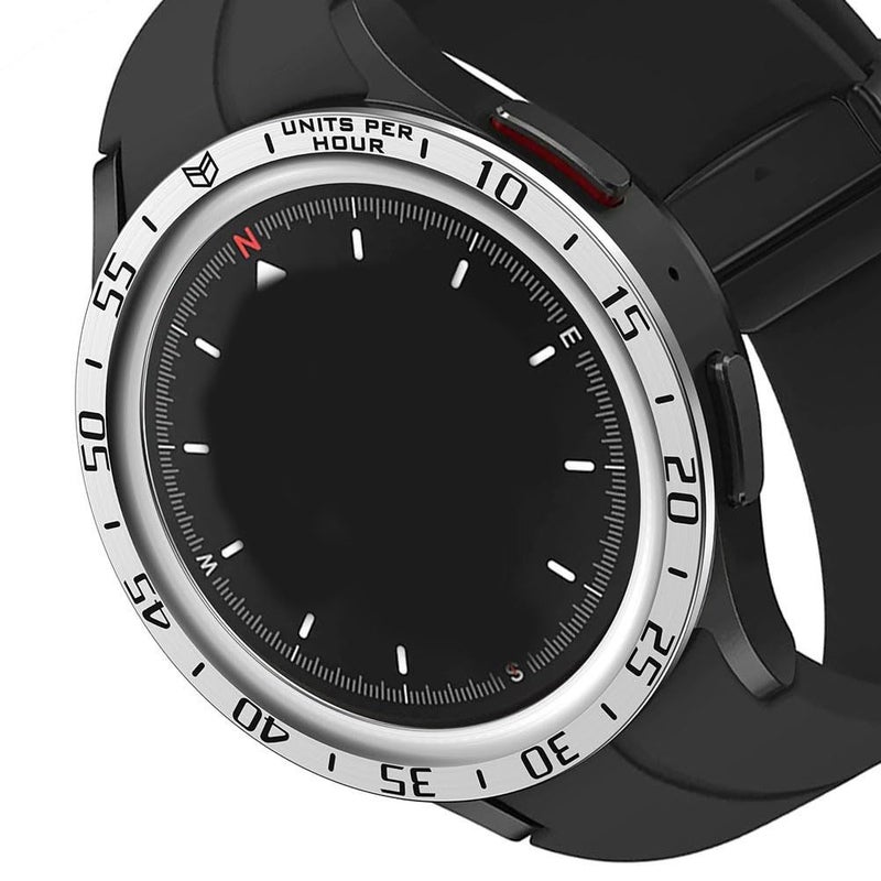 Silver Bezel Ring Insert Compatible With Samsung Watch5 Pro 4.5CM Lightweight Anti Scratch Decorative Accessory - Image 5