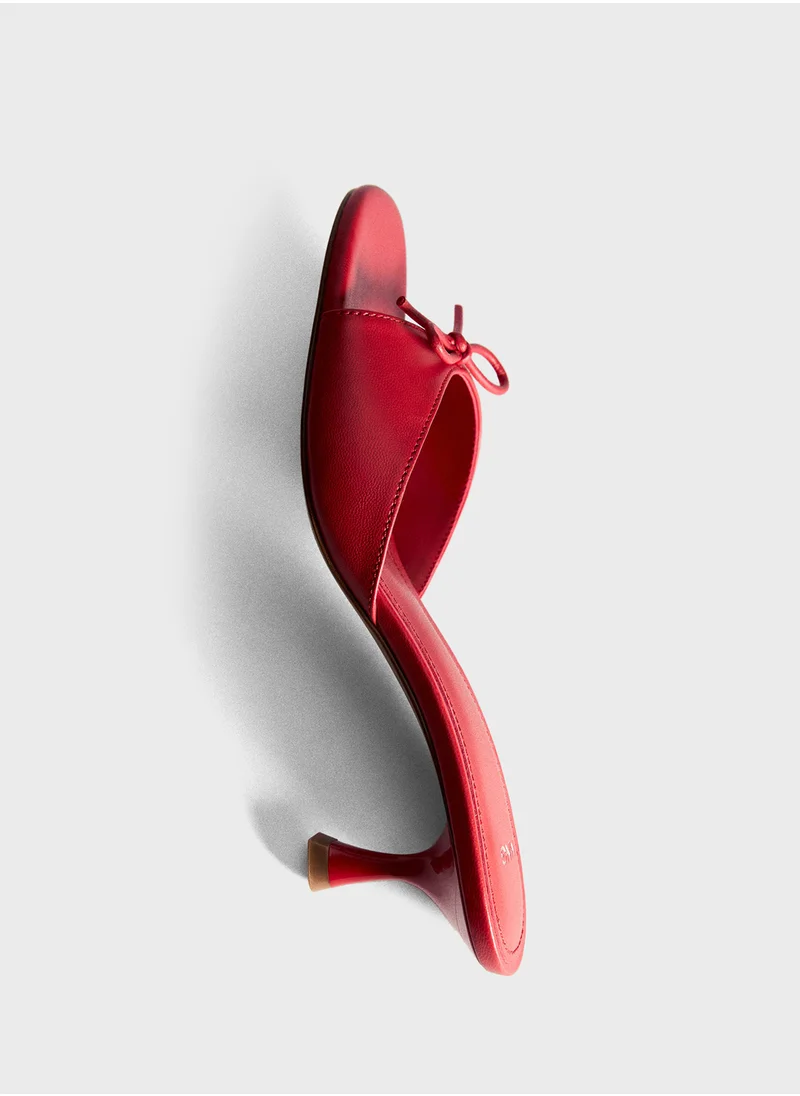 مانجو Slingback Heeled Sandal With Bow