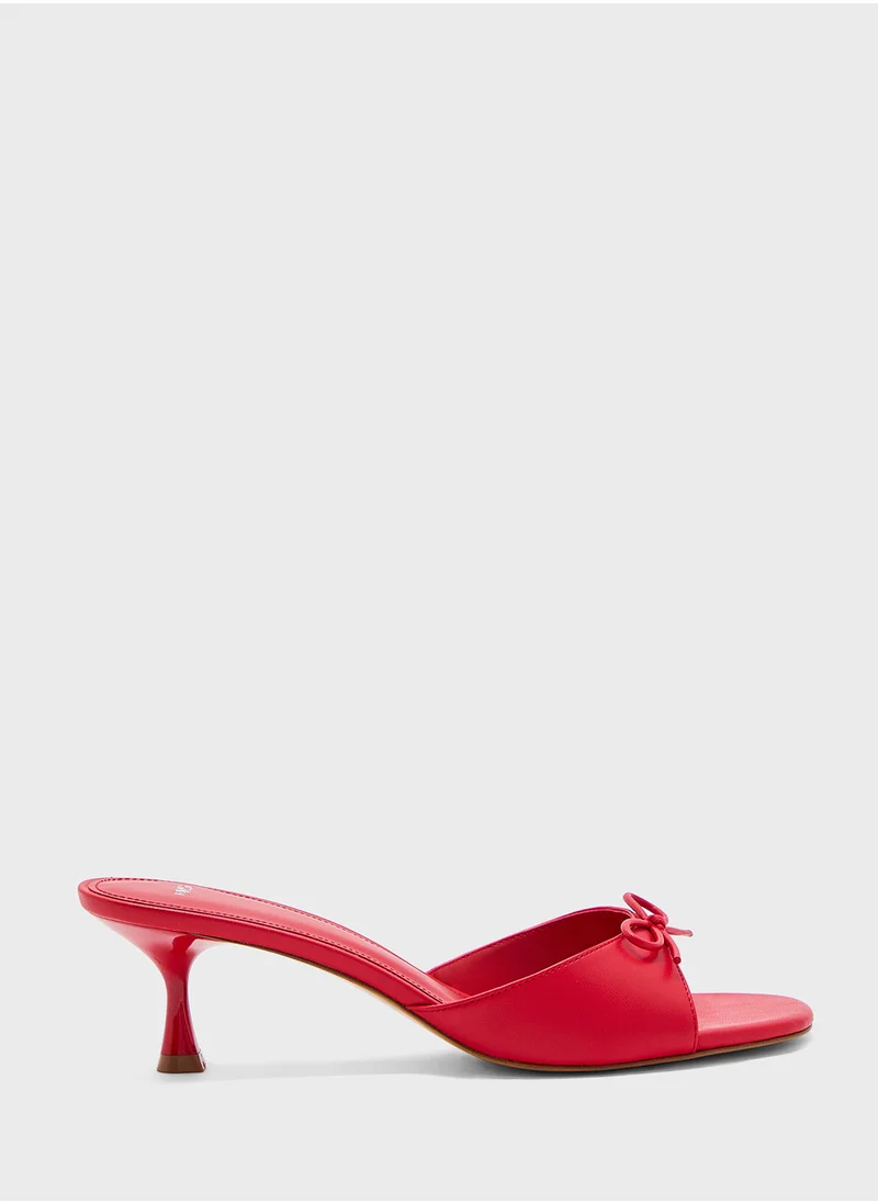 مانجو Slingback Heeled Sandal With Bow