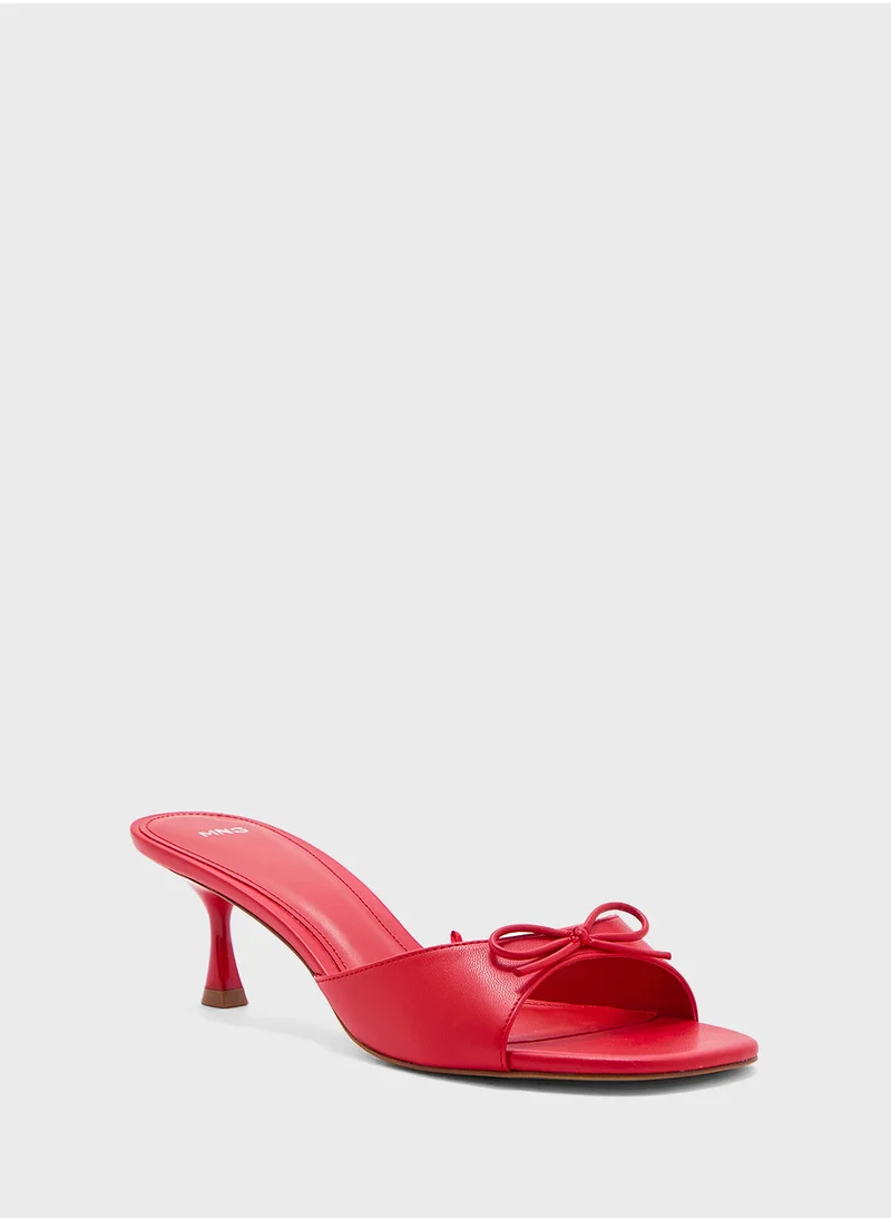 مانجو Slingback Heeled Sandal With Bow