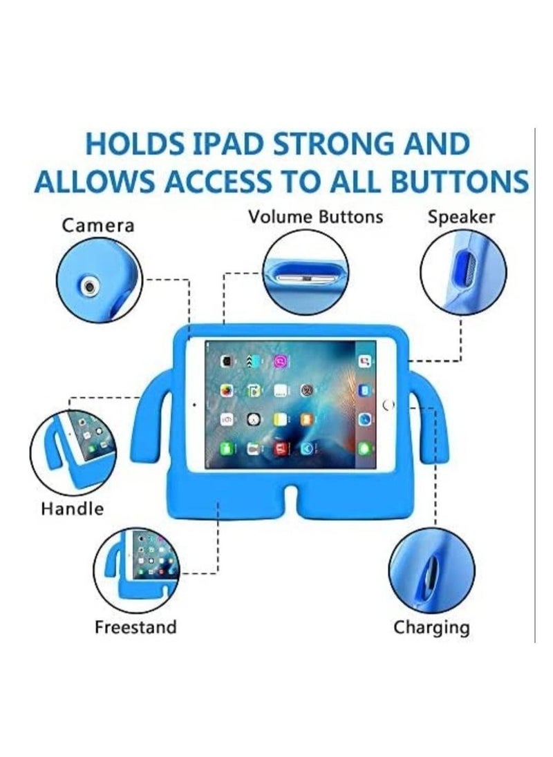 ELTRAZONE حافظة أطفال من EVA Foam لجهاز iPad 10.2 الجيل 9 2021 / iPad Pro 10.5 / iPad Air 3 مع مقبض للأولاد غطاء واقي كامل للأطفال قائم لجهاز iPad 10.2 بوصة 8 / 7 2020 2019 - أزرق - Image 2