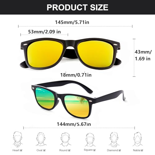 Fsmiling Black Sunglasses Bulk Adult Party Sunglasses 80s Shades Pack for Men Women UV400 Protection -10Pack - Image 3