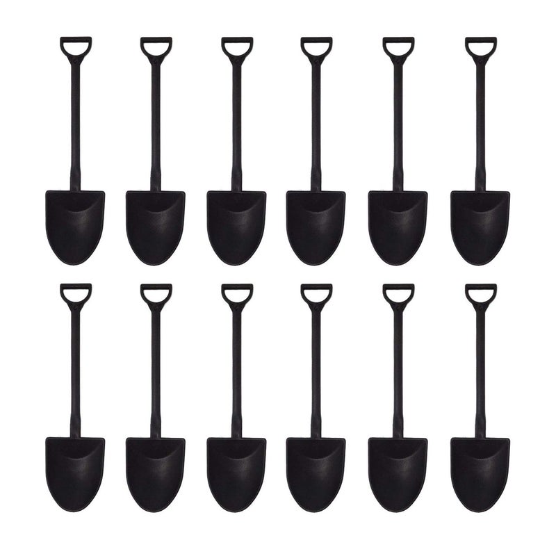 Honbay 50PCS Plastic Disposable Mini Ice Cream Dessert Spoon Shovels Pudding Yogurt Spoons for Family or Party