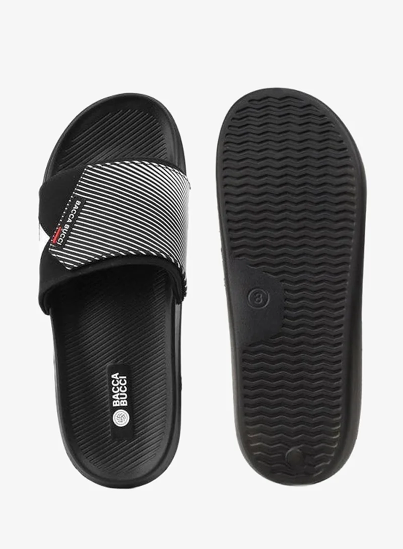 Bacca Bucci Triple Black Elevate Slides – Ultra-Comfort EVA Slip-Ons for Men | Best Price UAE