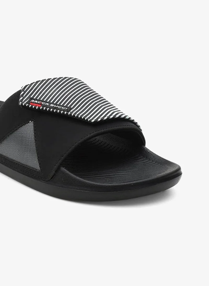 Bacca Bucci Triple Black Elevate Slides – Ultra-Comfort EVA Slip-Ons for Men | Best Price UAE