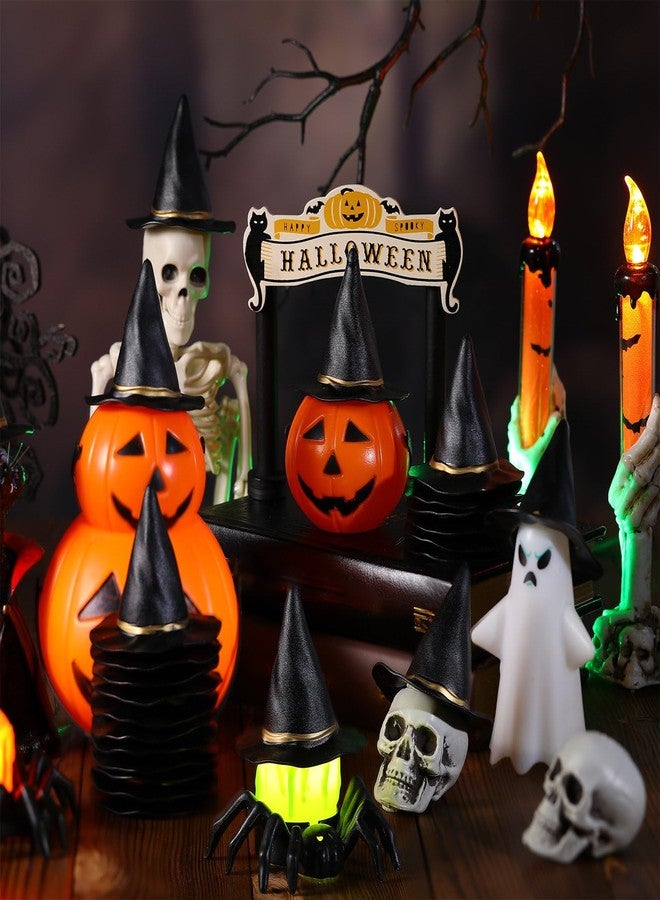 Seenelling 24 قطعة من قبعات الساحرة الصغيرة المصنوعة من البلاستيك للحرف اليدوية لحفلات الهالوين (أسود، 2 بوصة) - Image 3