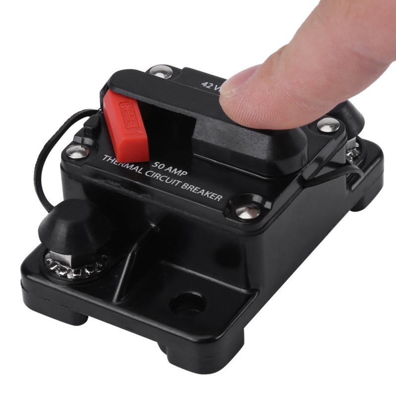 Car Stereo Circuit Breaker 200A Manual Reset Inline Circuit Breaker - Waterproof Car Audio Protector With Overcurrent Overvoltage Protection for Vehicle Audio Systems - Image 5