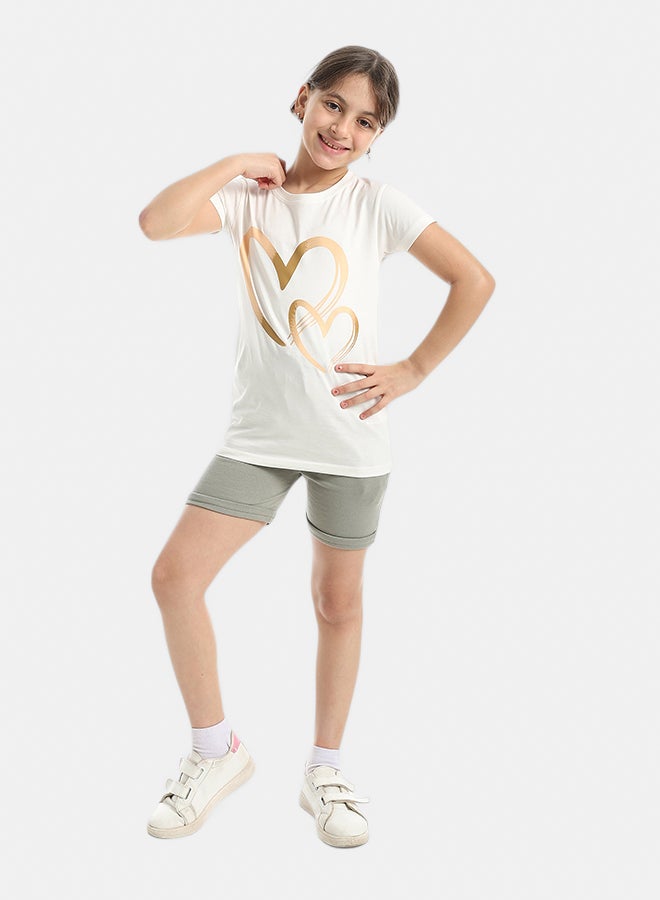 Andora Light Olive Short With Elastic Waist And Drawstrings_Light Olive - Image 5