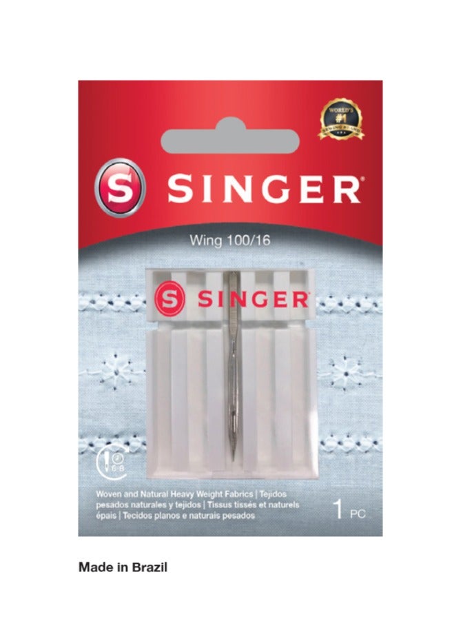 SINGER WING (PUNCHING) NEEDLES SIZE 100/16 (PACK OF 1 NEEDLES) BRAZIL