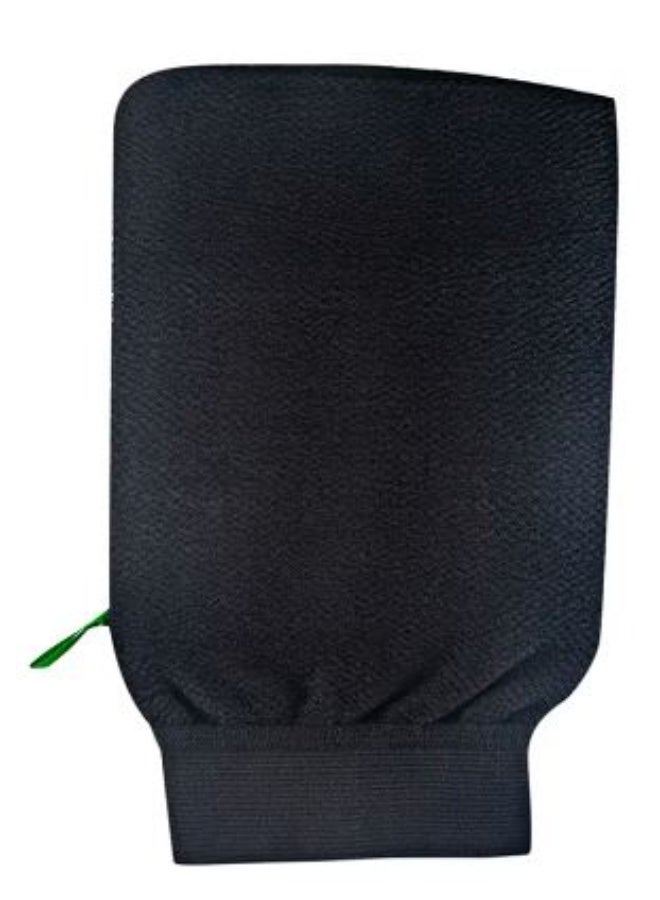 استريكو قفاز استحمام لتقشير الجسم، قفاز تقشير الجسم للتنظيف العميق، إسفنجة استحمام من اللوف الأسود لتقشير البشرة وتحسين الدورة الدموية