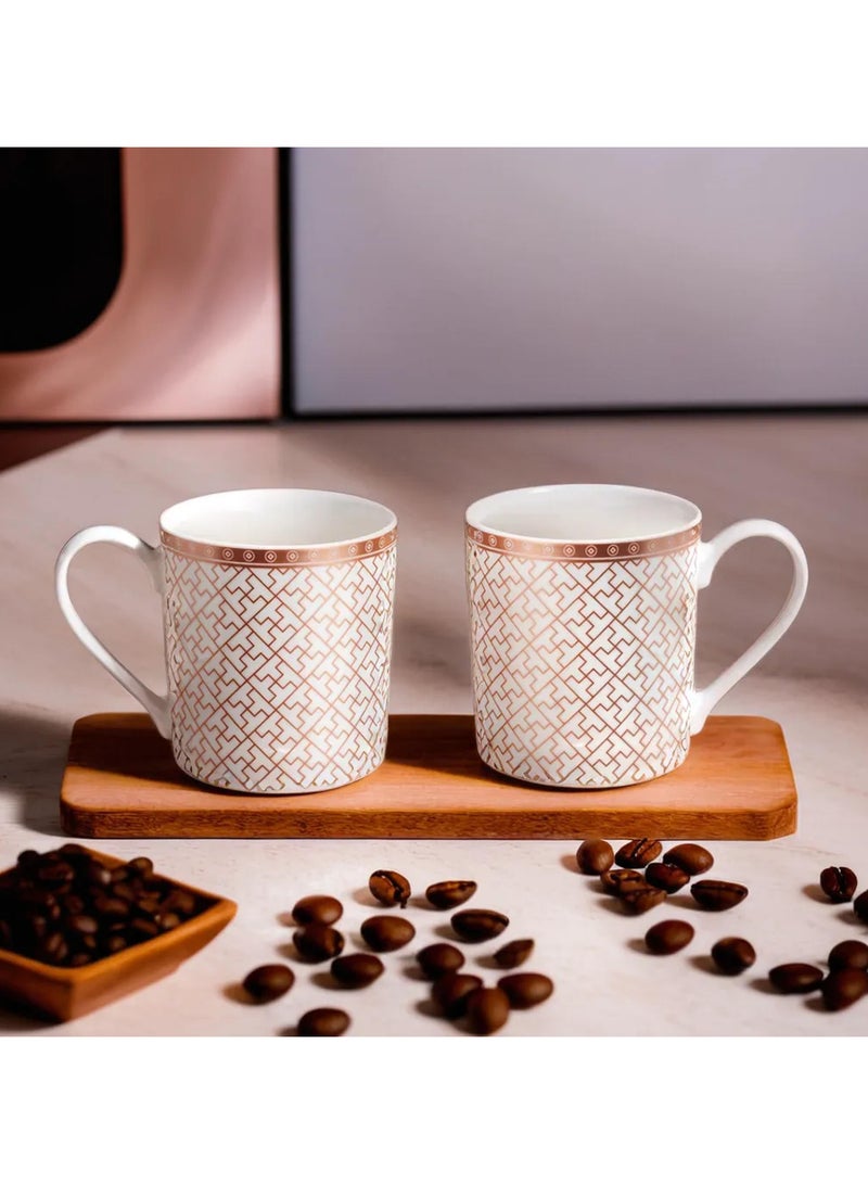Hic Ceramic Tea and Coffee Mug Set 385ml 4 Piece - Image 3