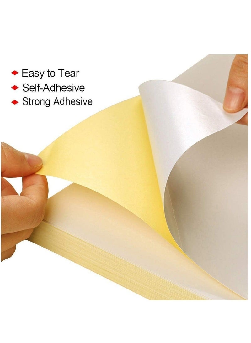 Generic 50 Printable Sheets of A4 Size,Glossy White Sticker Paper Printing Labels for Laser/Inkjet Printer,A4 Self Adhesive Stickers for Photoes Mailing Address Trade Mark(210x297mm)  - Image 3