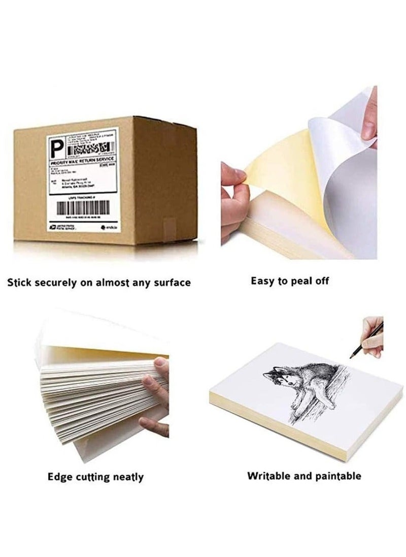 Generic 50 Printable Sheets of A4 Size,Glossy White Sticker Paper Printing Labels for Laser/Inkjet Printer,A4 Self Adhesive Stickers for Photoes Mailing Address Trade Mark(210x297mm)  - Image 4