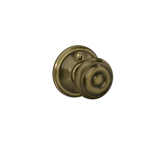 Schlage F170 GEO 609 Georgian Door Knob One Sided NonTurning Dummy Door Handle Antique Brass