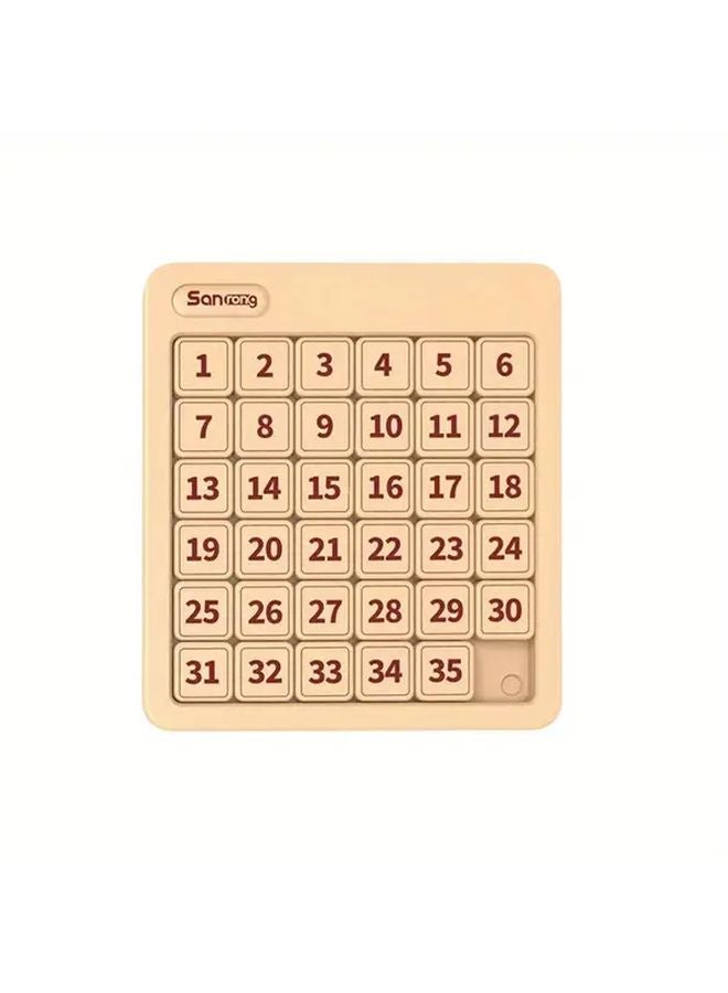 Magnetic Version 6x6 Digital Huarong Road Puzzle Brain Teaser Gift - Image 1