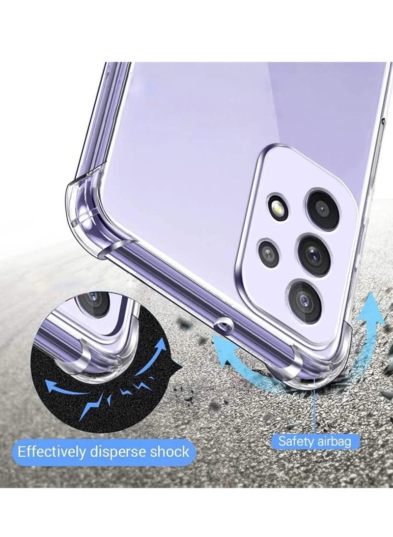 إيروريكس حافظة لهاتف سامسونج جالاكسي A73 5g غطاء خلفي شفاف وسادة هوائية لينة من السيليكون مقاوم للصدمات ومضاد للخدش واقٍ من الصدمات في الزاوية - Image 5