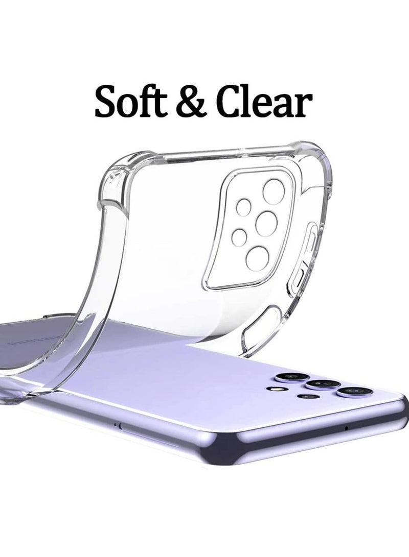 إيروريكس حافظة لهاتف سامسونج جالاكسي A73 5g غطاء خلفي شفاف وسادة هوائية لينة من السيليكون مقاوم للصدمات ومضاد للخدش واقٍ من الصدمات في الزاوية - Image 4