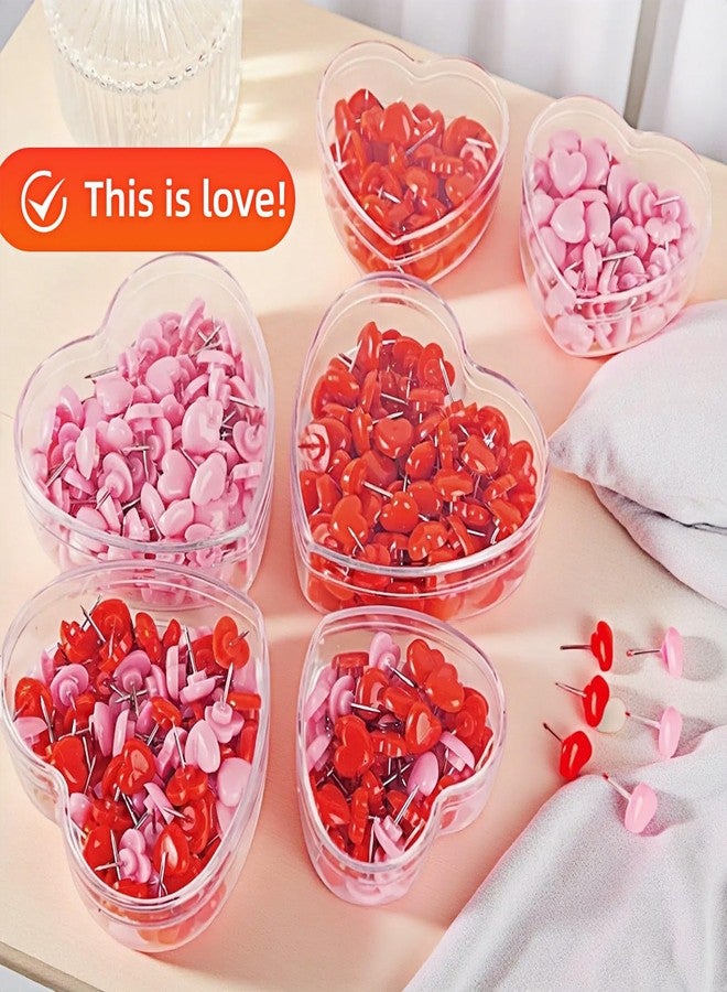 RyanDesign Heart Push Pins,Corkboard Nails for Office/Home Decor-Durable Decorative Push Pins for Bulletin Board,Photos,Notes,DIY Crafts,Soft Corkboard,Reusable&Cute Wall Decor (Red Pink Mixed Heart Box 100PACK) - Image 5