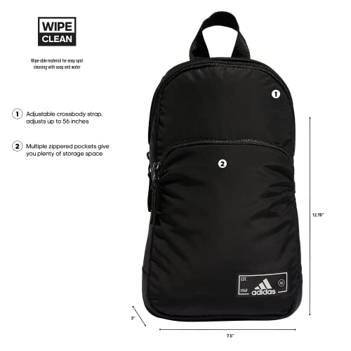 adidas Essentials Crossbody – Athletic Sling Bag with Phone Pocket, Black/2.0, One Size - Image 2