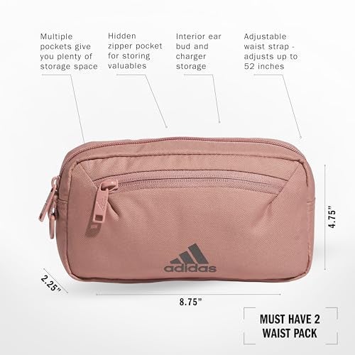 adidas Must Have Fanny Pack – Belt Bag for Men & Women, Warm Clay Pink, One Size - Image 2