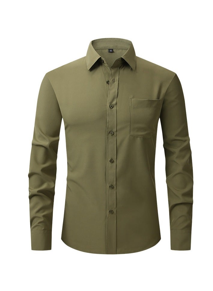 Warrior - Elastic Business Casual Long Sleeved Formal Shirt - Image 1