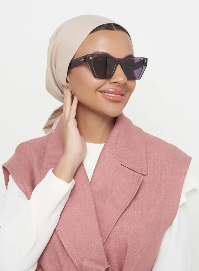30 سندايز 30Sundays RHODES,Women Sunglasses, Cat Eye Sunglasses, UV Protection: UV400 (Gray,Purple)