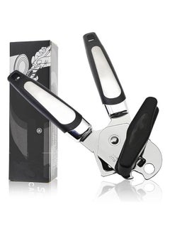 Can Opener Manual, Smooth Edge Safe Cut for Beer Tin Bottle, Handheld Heavy Duty Can Opener, Comfortable Soft Handle, Sharp Cutting Wheel, Built in Bottle Opener