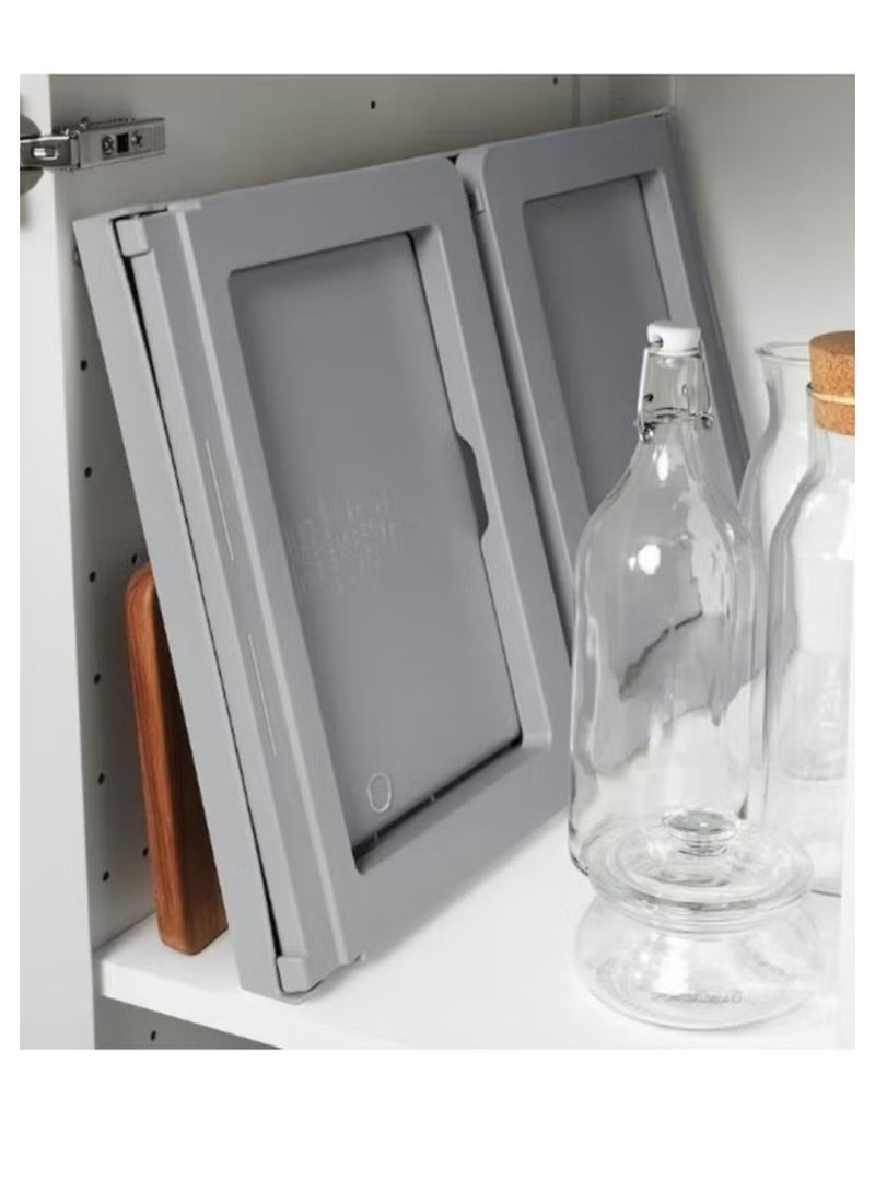 بلاستيكنا طاولة بلاستيك عصرية متعددة الإستخدامات قابلة للطي، لون رمادي - Image 3