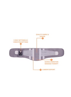 Captaintech Cordless Fast Heating Pad with Vibration Massage, Portable Rechargeable Heat Belt for Lower Back Pain Relief and Abdominal Cramps, Auto Shut Off Feature for Safety.  - Image 4