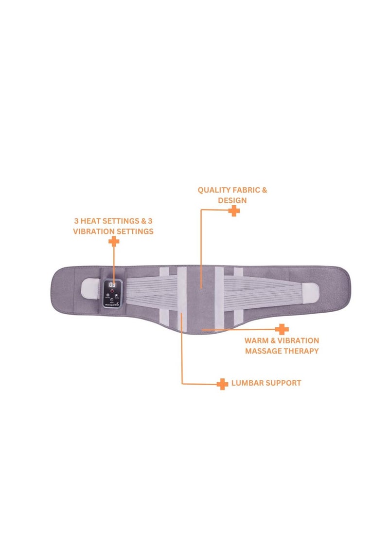 Captaintech Cordless Fast Heating Pad with Vibration Massage, Portable Rechargeable Heat Belt for Lower Back Pain Relief and Abdominal Cramps, Auto Shut Off Feature for Safety.  - Image 4