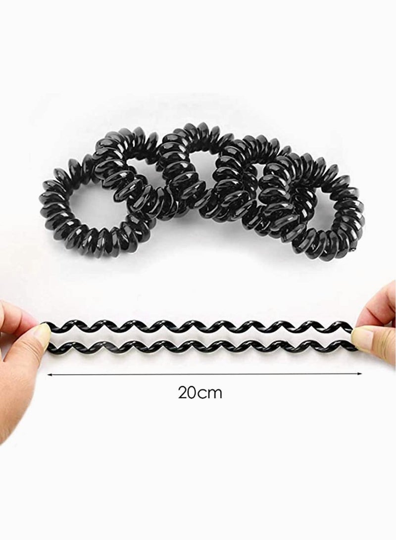Spiral Hair Ties Small Plastic Hair Coil Bands Spiral Ponytail Holders Cord Traceless Hair Ring Hair Accessories for Women Girls 20 Pcs - Image 5