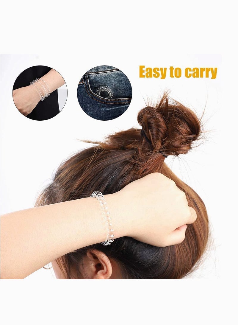 Spiral Hair Ties Small Plastic Hair Coil Bands Spiral Ponytail Holders Cord Traceless Hair Ring Hair Accessories for Women Girls 20 Pcs - Image 3
