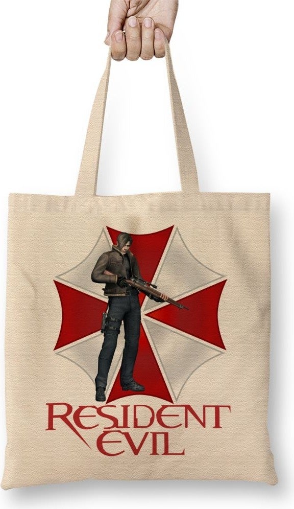 Baskı Dükkanı Print Shop Resident Evil 1 Tote Bag Long Handle 