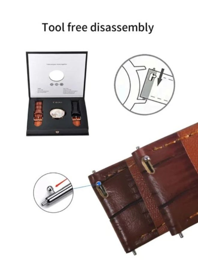 TOMI Men’s Skeleton Watch – Luxury Rose Gold Analog Wristwatch with Mechanical Open Dial Design - Image 3