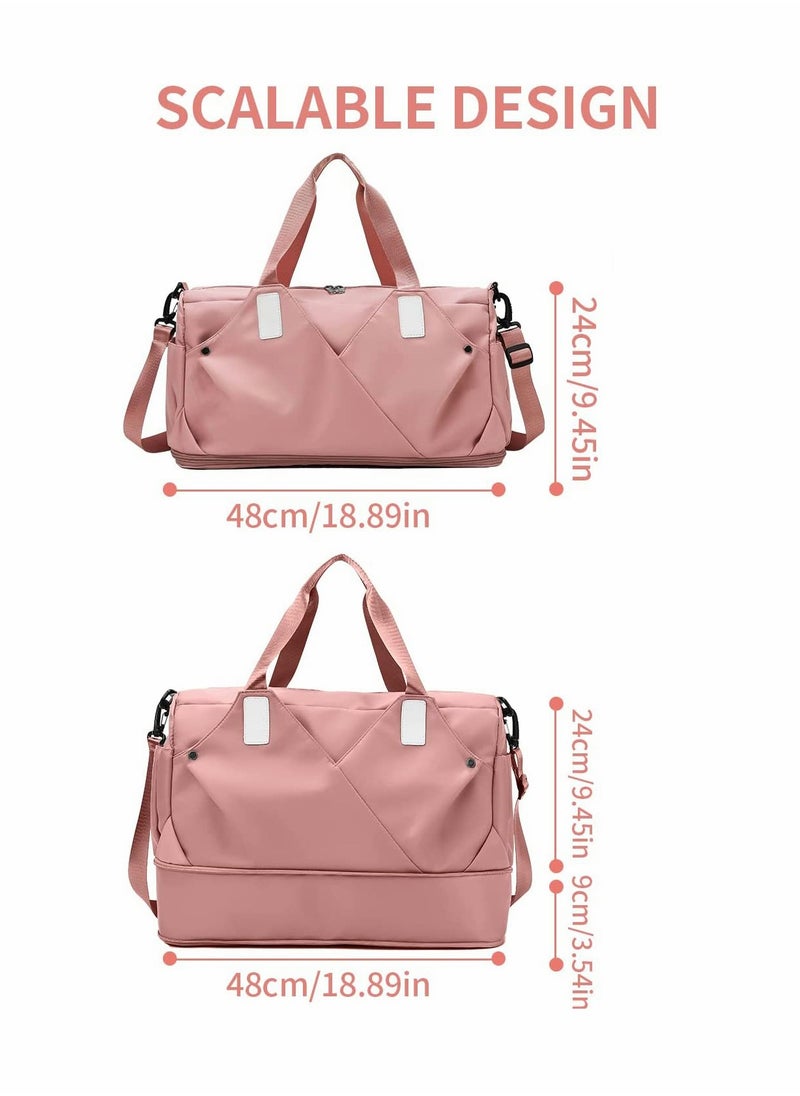 SYOSI - Sports Gym Bag Duffle Bag with Wet Pocket Waterproof Oxford Fabric Luggage Bag Weekend Travel Bag Overnight Bags for Women Sports Tote Gym Bag for Sport Travel Vacation - Image 1