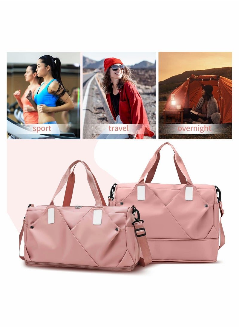 SYOSI - Sports Gym Bag Duffle Bag with Wet Pocket Waterproof Oxford Fabric Luggage Bag Weekend Travel Bag Overnight Bags for Women Sports Tote Gym Bag for Sport Travel Vacation - Image 1