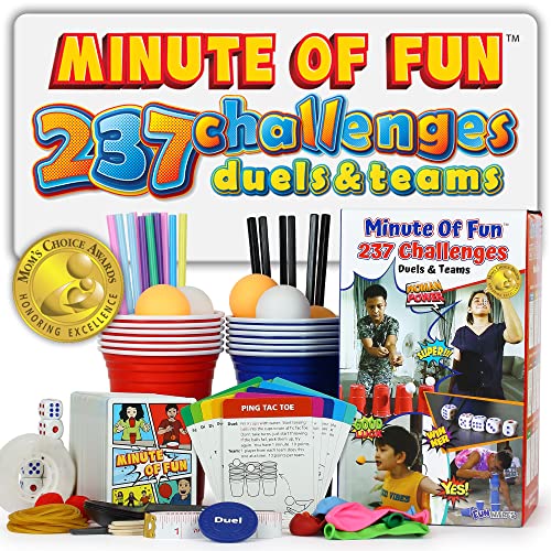 Funwares ألعاب المرح الأصلية من فن وير 237 دقيقة من المرح - دقيقة للفوز بها حفلة عائلية وسفر للأطفال والبالغين، 2-12 لاعب! جاهز للعب مباشرة من العلبة! - Image 1