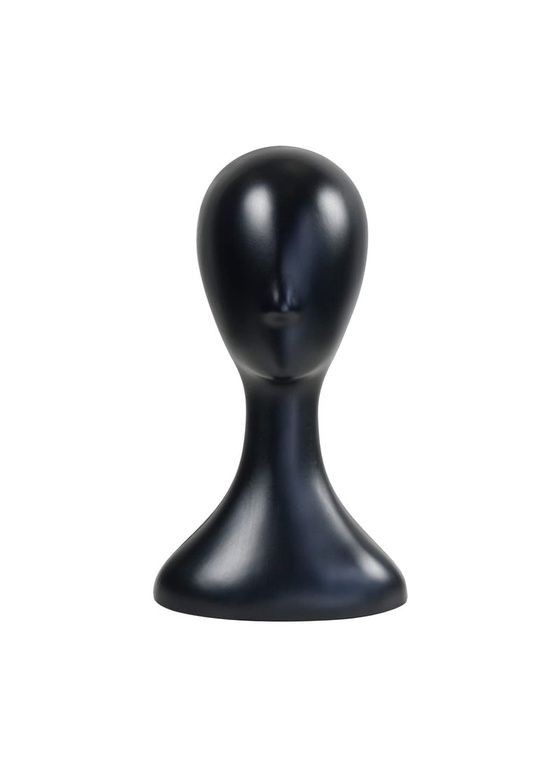 STUDIO LIMITED - 16 Inch Studio Limited Professional Plastic Mannequin Head (Black), Durable Women Model Wig Stand Display Styling Making Display Holder with Jack for Hat, Mask, Headdress, Necklace - Image 1
