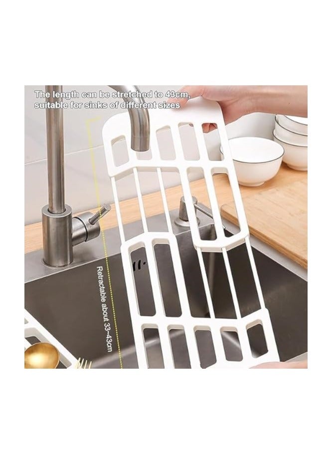 Spaceshoop Adjustable Dish Drying Rack, Telescopic Sink Drainer Board - Image 2