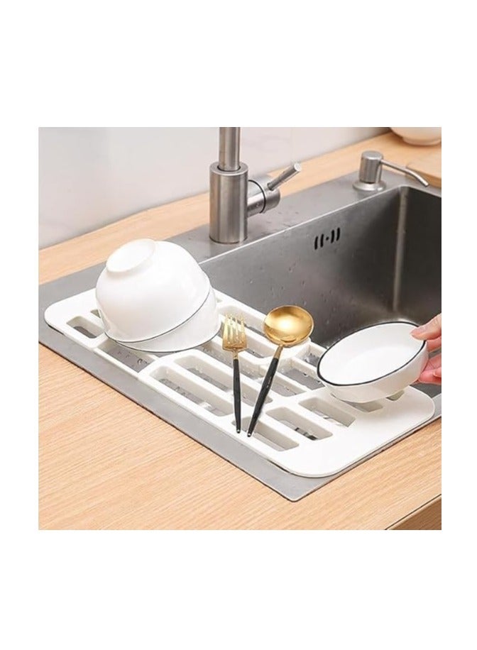 Spaceshoop Adjustable Dish Drying Rack, Telescopic Sink Drainer Board - Image 5