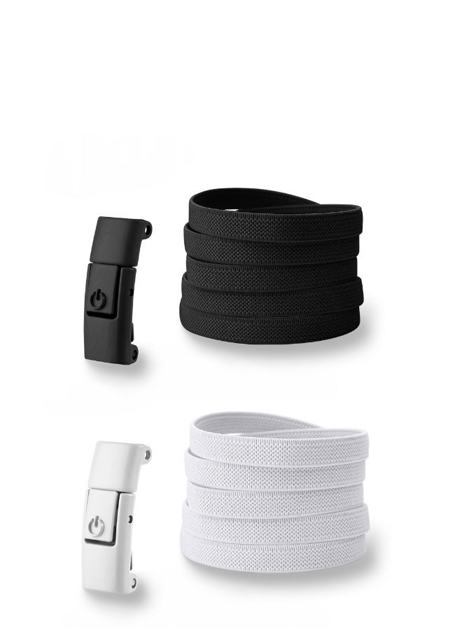 أربطة أحذية مرنة بدون ربطات 2 زوج مع نظام قفل لراحة وسهولة في الاستخدام للأحذية الكاجوال والأحذية الرياضية - Image 3