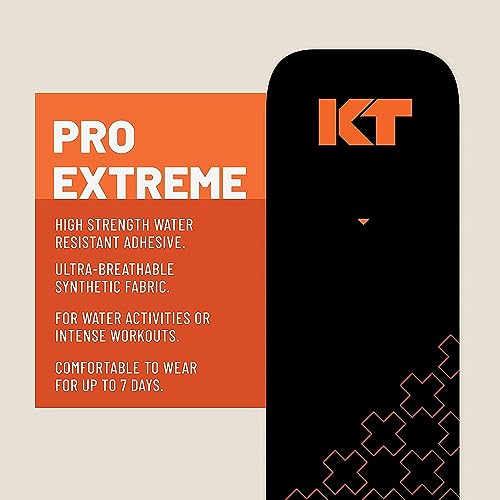 KT Tape PRO Extreme, Synthetic Jumbo Kinesiology Athletic Tape, 150 Count, 10” Precut Strips, Titan Tan - Image 5
