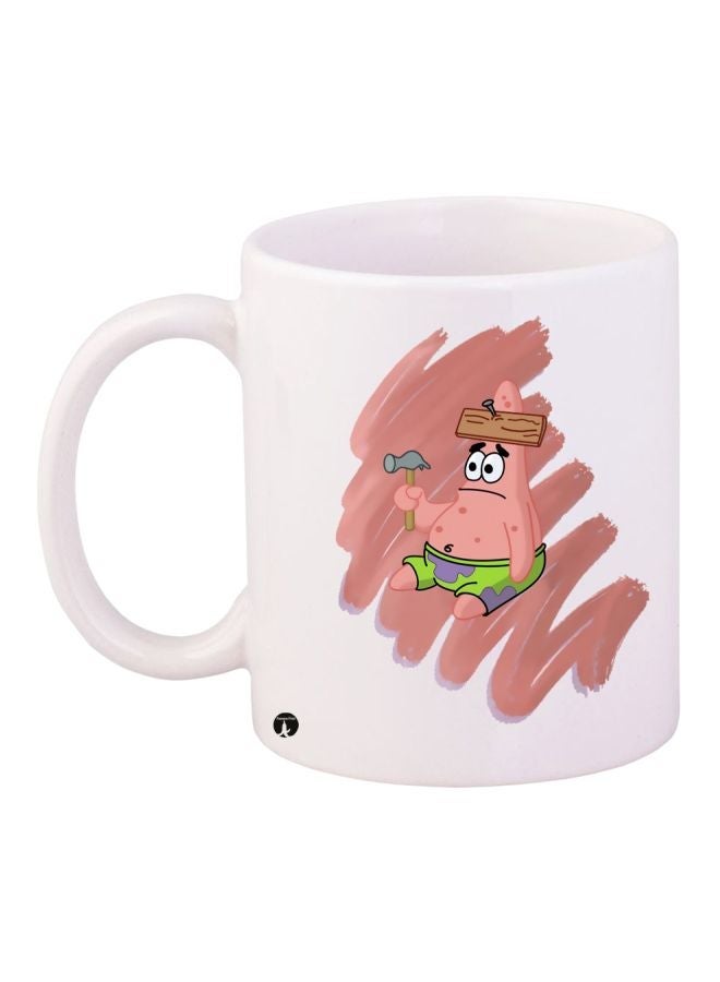 RYN SpongeBob Printed Coffee Mug White/Pink/Green 11ounce