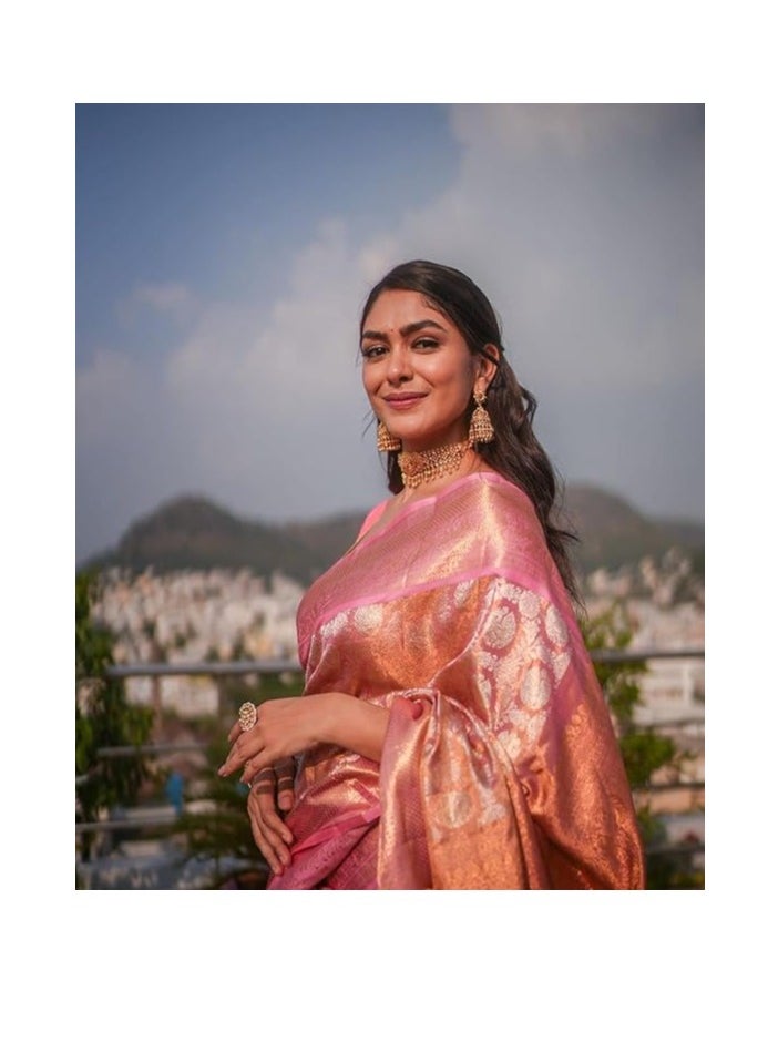 Accessorize Kingdom - Women's kanjivaram Woven Soft Silk Saree With Blouse Piece - Image 1