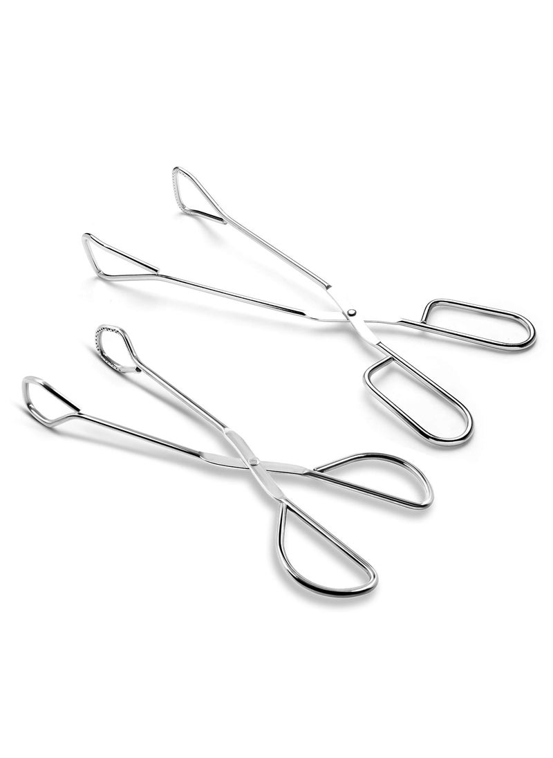 Hiash Hiash 9Inch and 11Inch Heavy Duty Stainless Steel Kitchen Tongs  Comfortable Ergonomic Grip Scissor Design Heat Resistant for BBQ and Cooking 