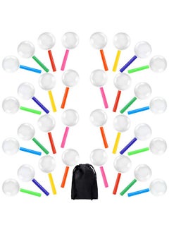 Elcoho 32 Pack Magnifying Glasses For Young People Plastic Colorful Magnifying Glasses For Party Favors Educational Toys With Storage Bag, 8 Colors  - Image 1