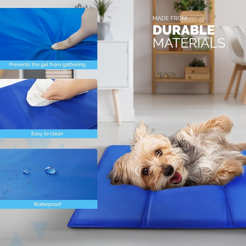 Mumoobear Mumoo Bear Pet Cooling Mats – Self Cooling Mat Bed for Dogs, Cats to Prevent Overheating During Rest & Sleep – Heat Absorbing & Waterproof Gel Pillow Pad to Keep Ice Cool in Summer – Plain (60 x 45cm) - Image 5