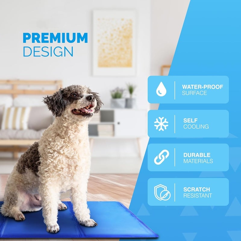 Mumoobear Mumoo Bear Pet Cooling Mats – Self Cooling Mat Bed for Dogs, Cats to Prevent Overheating During Rest & Sleep – Heat Absorbing & Waterproof Gel Pillow Pad to Keep Ice Cool in Summer – Plain (60 x 45cm) - Image 2