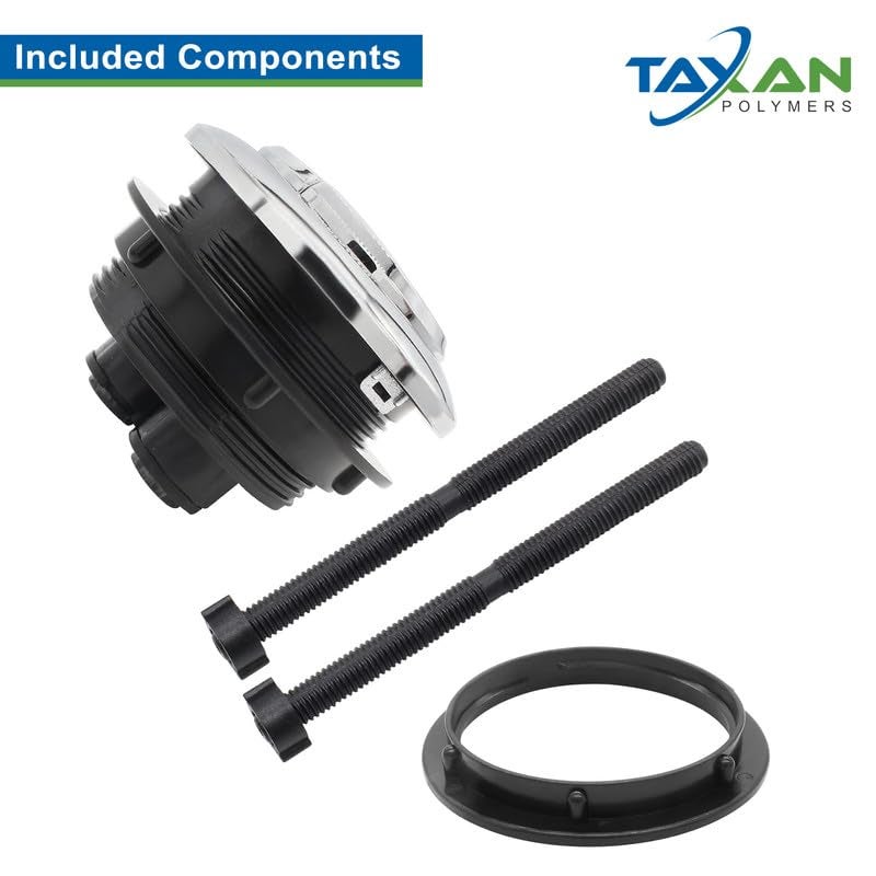 TAXAN POLYMERS Taxan Dual Flush Push Button for Toilet Water Tank (58 mm) – Chrome Finish Anti-Bacterial Surface, Round Design for Lid Holes (Inner 58 mm to 68 mm Size), Durable ABS Material - Image 2